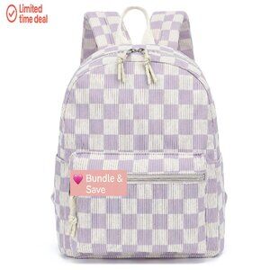 Corduroy Mini Backpack Purse - Small Daypack for Women & Girls